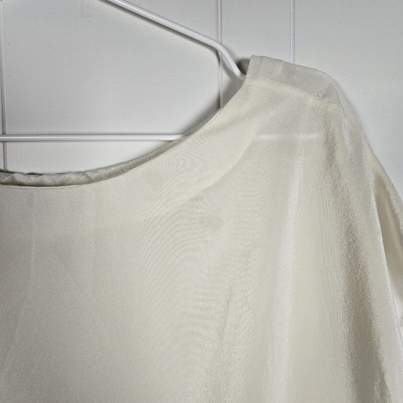 Joie Small Silk Ivory Blouse with Navy Stripes - Picture 5 of 5